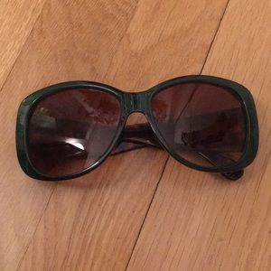 Anthropologie Teal and tortoise Sunglasses